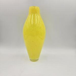 Vibrant Yellow Eastern Glass Vase